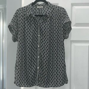Short sleeve button up blouse